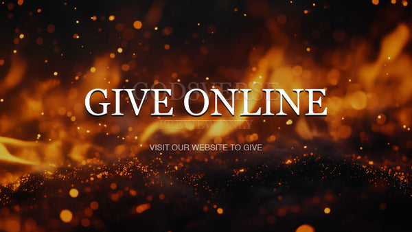 Give Online worship background ember flame