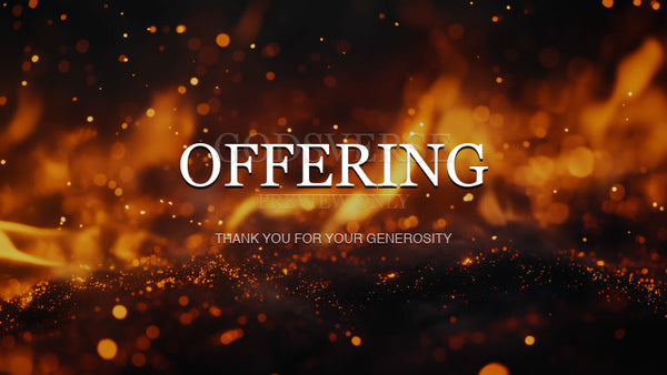 Offering worship background ember flame