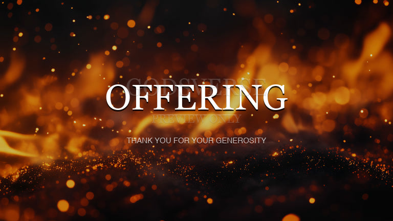Offering worship background ember flame