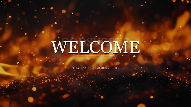 Welcome worship background ember flame