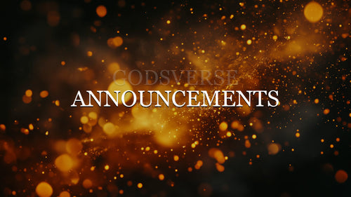 Announcements worship background ember flame