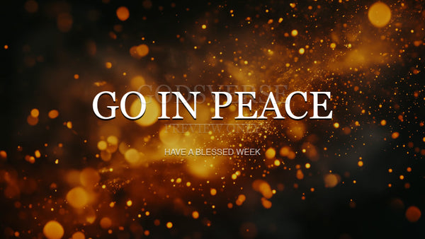Go In Peace worship background ember flame