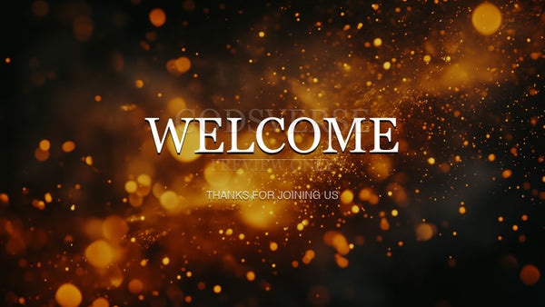 Welcome worship background ember flame