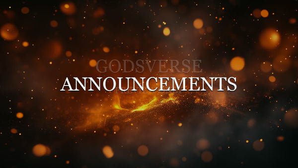 Announcements worship background ember flame