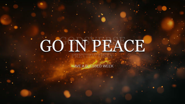 Go In Peace worship background ember flame