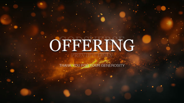 Offering worship background ember flame