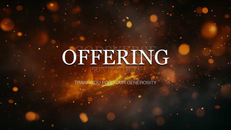 Offering worship background ember flame