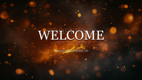 Welcome worship background ember flame