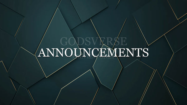 Announcements worship background geometric worship