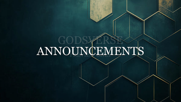 Announcements worship background geometric worship