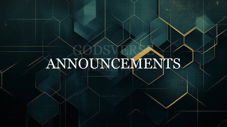 Announcements worship background geometric worship