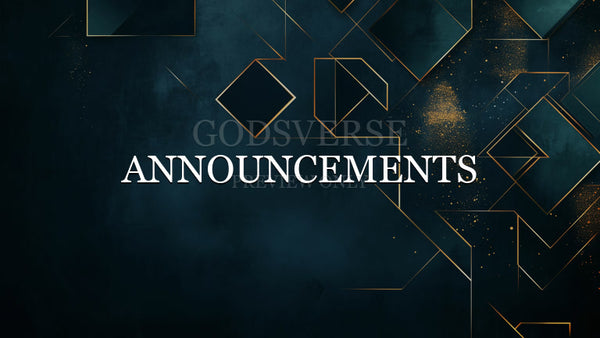 Announcements worship background geometric worship