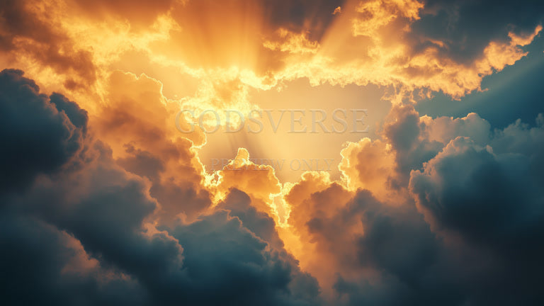 Blank worship background heavenly clouds
