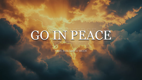 Go In Peace worship background heavenly clouds