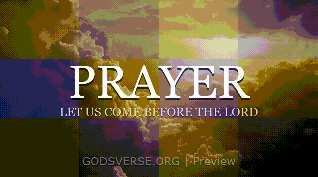 Prayer motion background heavenly clouds