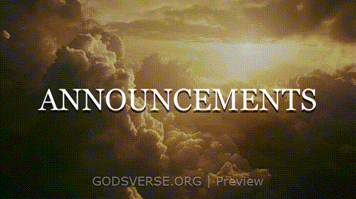 Announcements motion background heavenly clouds