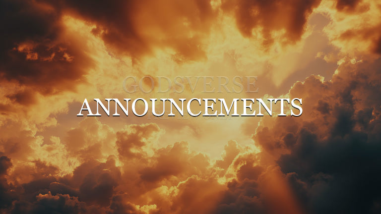 Announcements worship background heavenly clouds