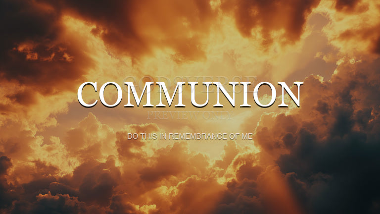 Communion worship background heavenly clouds