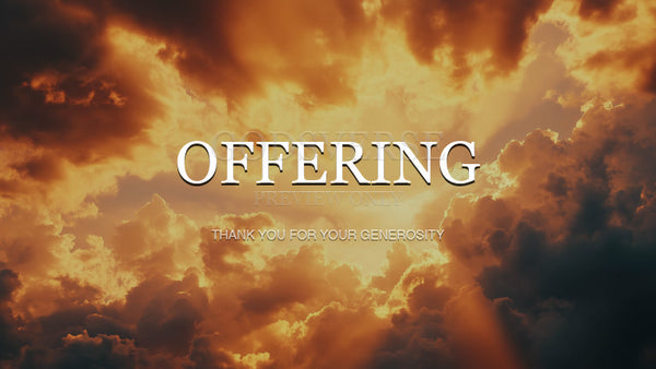 Offering worship background heavenly clouds