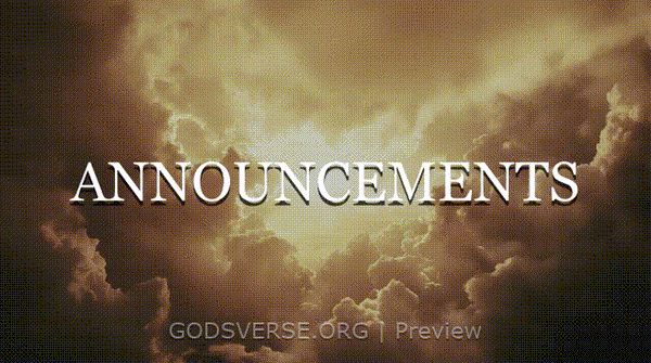 Announcements motion background heavenly clouds