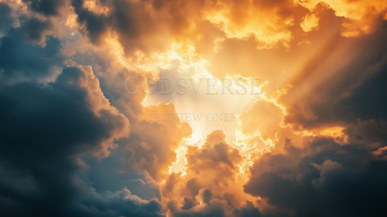 Blank worship background heavenly clouds