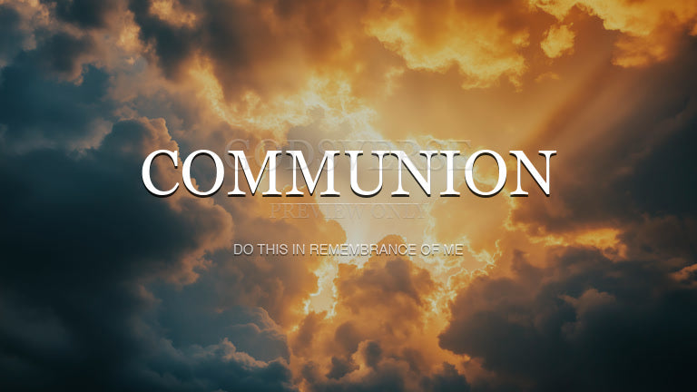 Communion worship background heavenly clouds