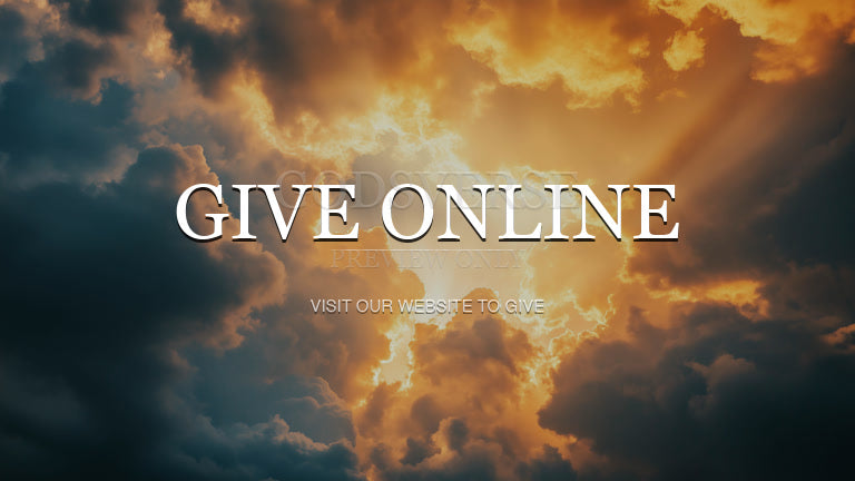 Give Online worship background heavenly clouds