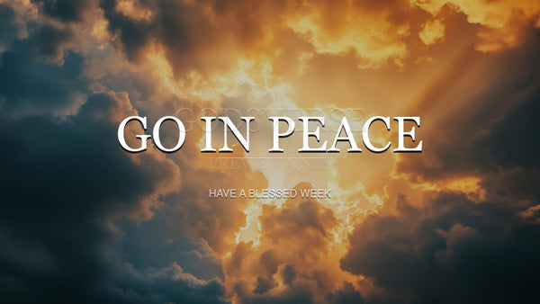 Go In Peace worship background heavenly clouds