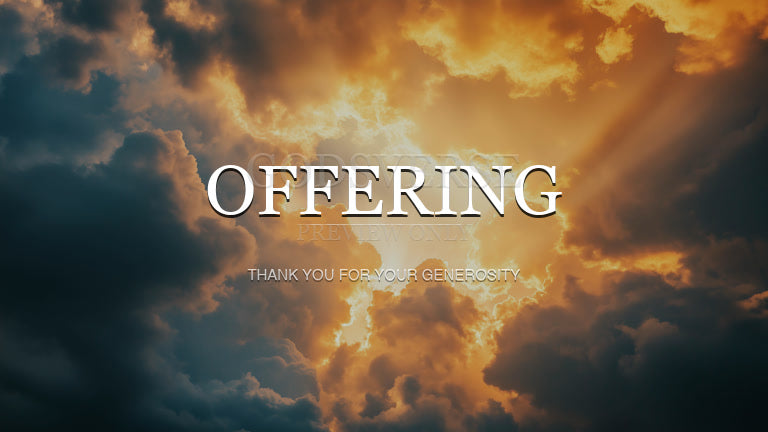 Offering worship background heavenly clouds