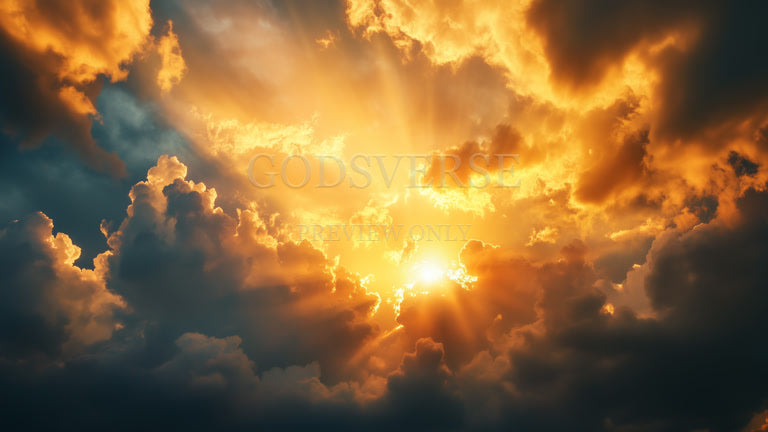 Blank worship background heavenly clouds