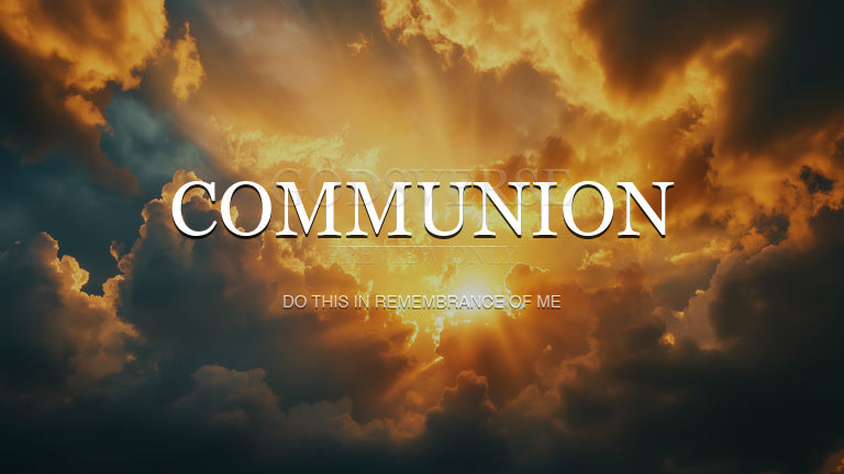 Communion worship background heavenly clouds