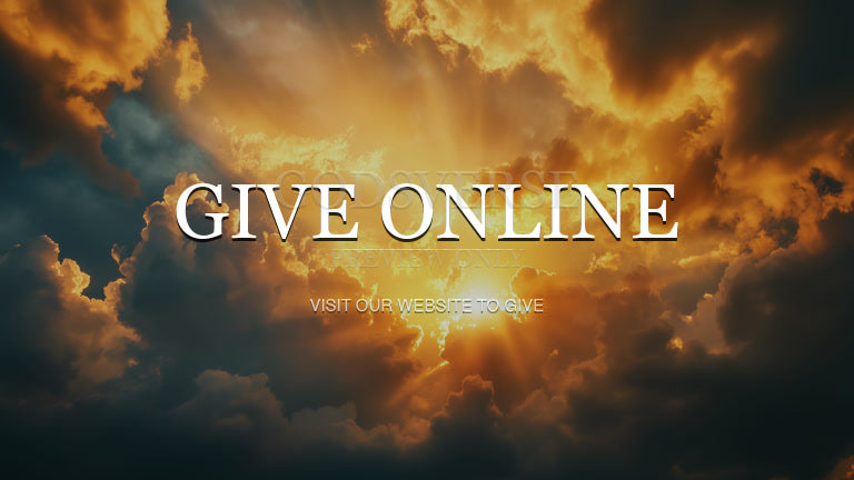 Give Online worship background heavenly clouds
