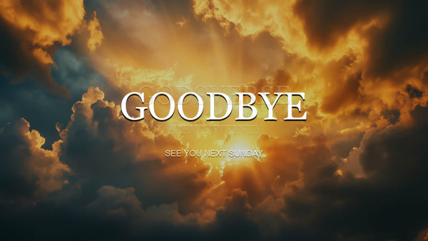 Goodbye worship background heavenly clouds