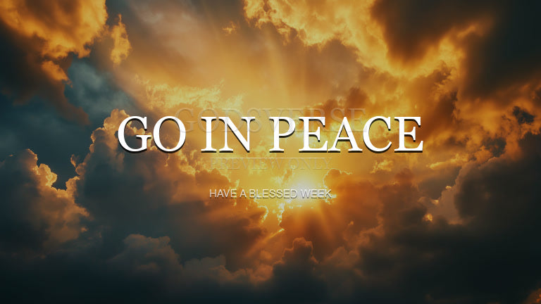 Go In Peace worship background heavenly clouds