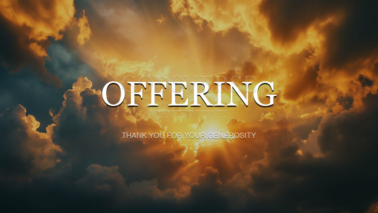 Offering worship background heavenly clouds