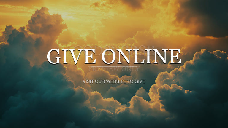 Give Online worship background heavenly clouds