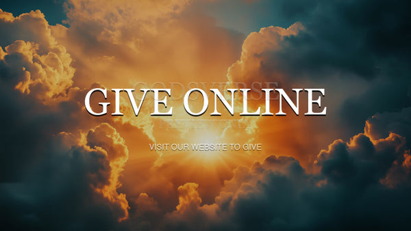Give Online worship background heavenly clouds