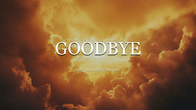 Goodbye worship background heavenly clouds