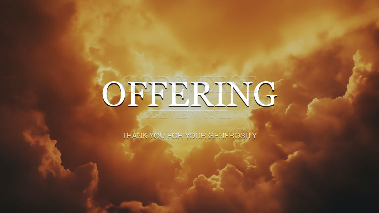 Offering worship background heavenly clouds