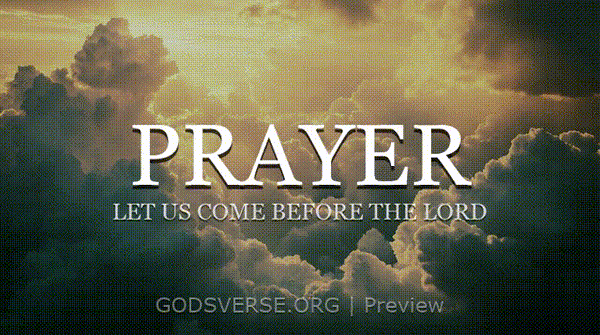 Prayer motion background heavenly clouds