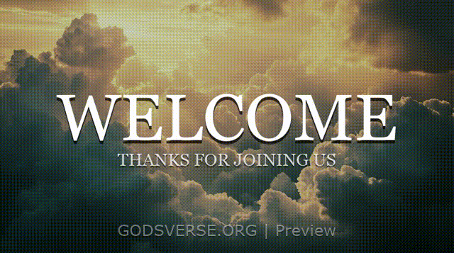 Welcome motion background heavenly clouds