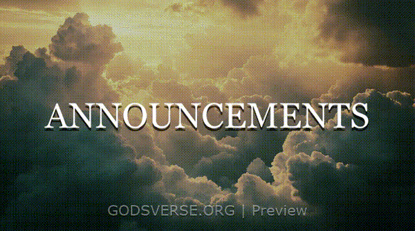 Announcements motion background heavenly clouds