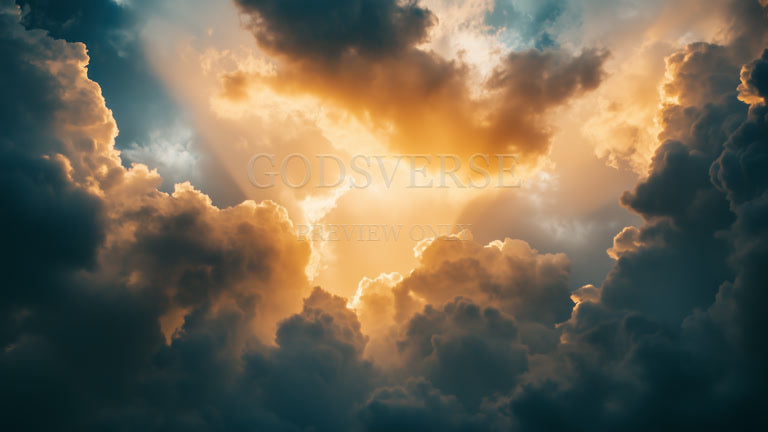 Blank worship background heavenly clouds