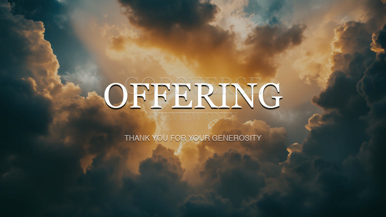 Offering worship background heavenly clouds