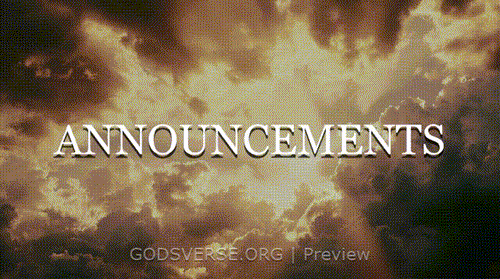 Announcements motion background heavenly clouds