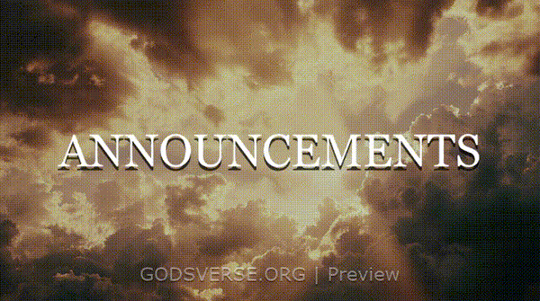 Announcements motion background heavenly clouds