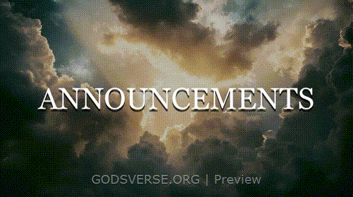 Announcements motion background heavenly clouds