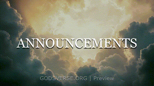 Announcements motion background heavenly clouds