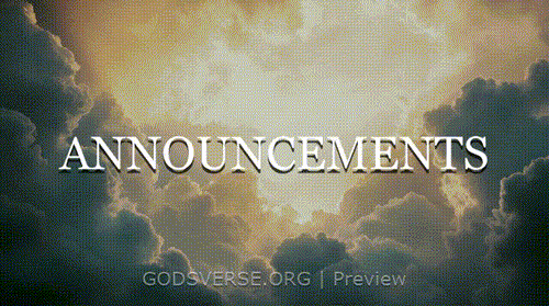 Announcements motion background heavenly clouds