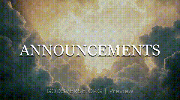 Announcements motion background heavenly clouds